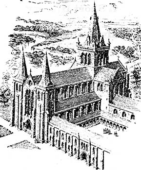 Kilwinning Abbey  As It Was - sketch